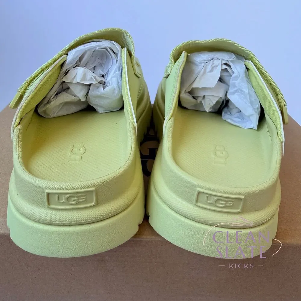 UGG K Goldenglow Slide Golden Green Youth Size 13